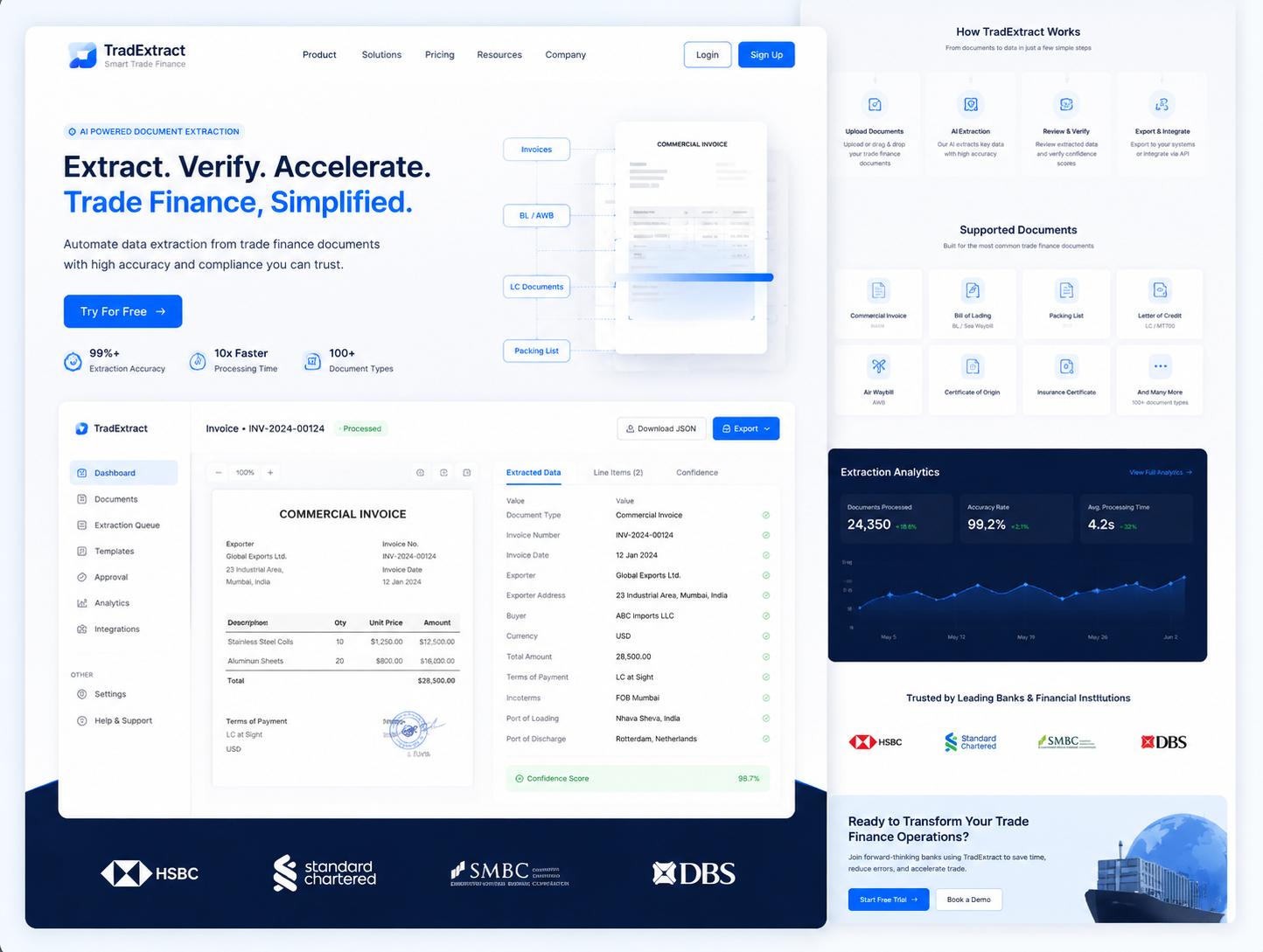 Shipping-document extraction for a logistics operator