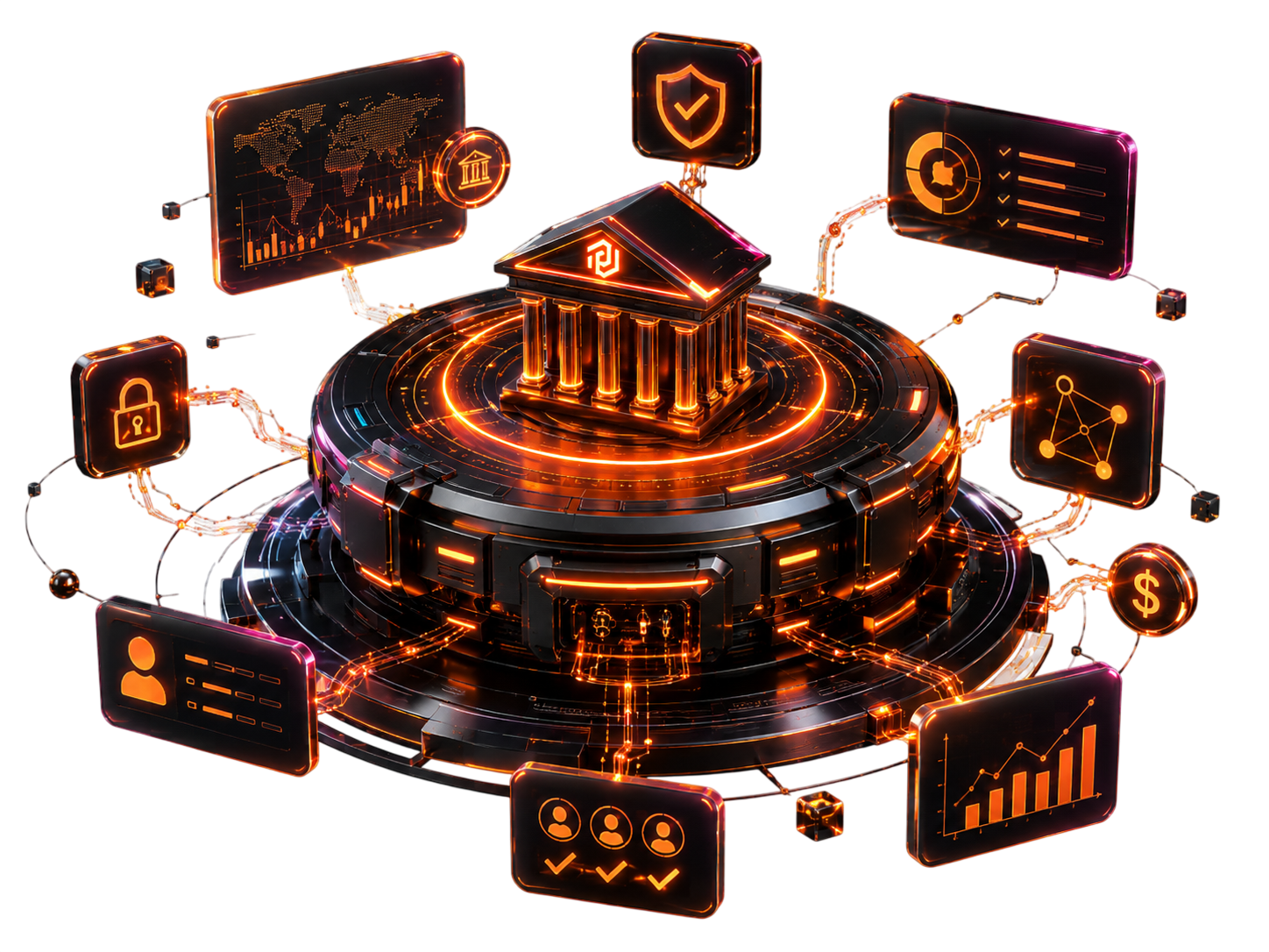 Banking core platform illustration